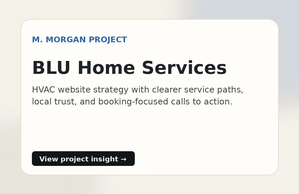 BLU Home Services website project preview